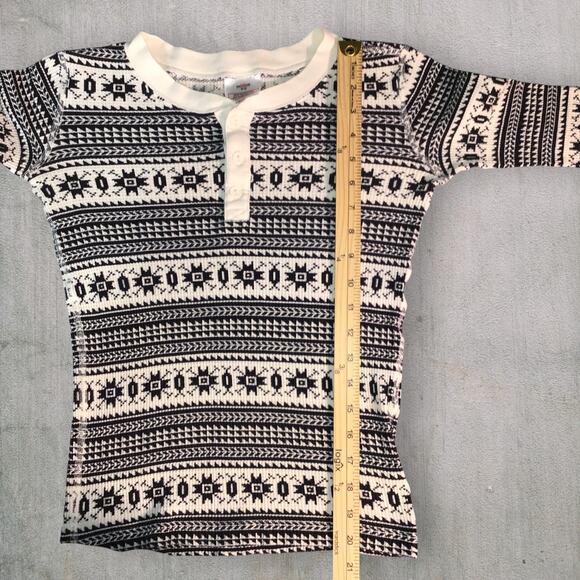 Hanna Andersson Kids US Size 12 Organic Cotton Nordic Fair Isle Henley PJ Set - Picture 5 of 8